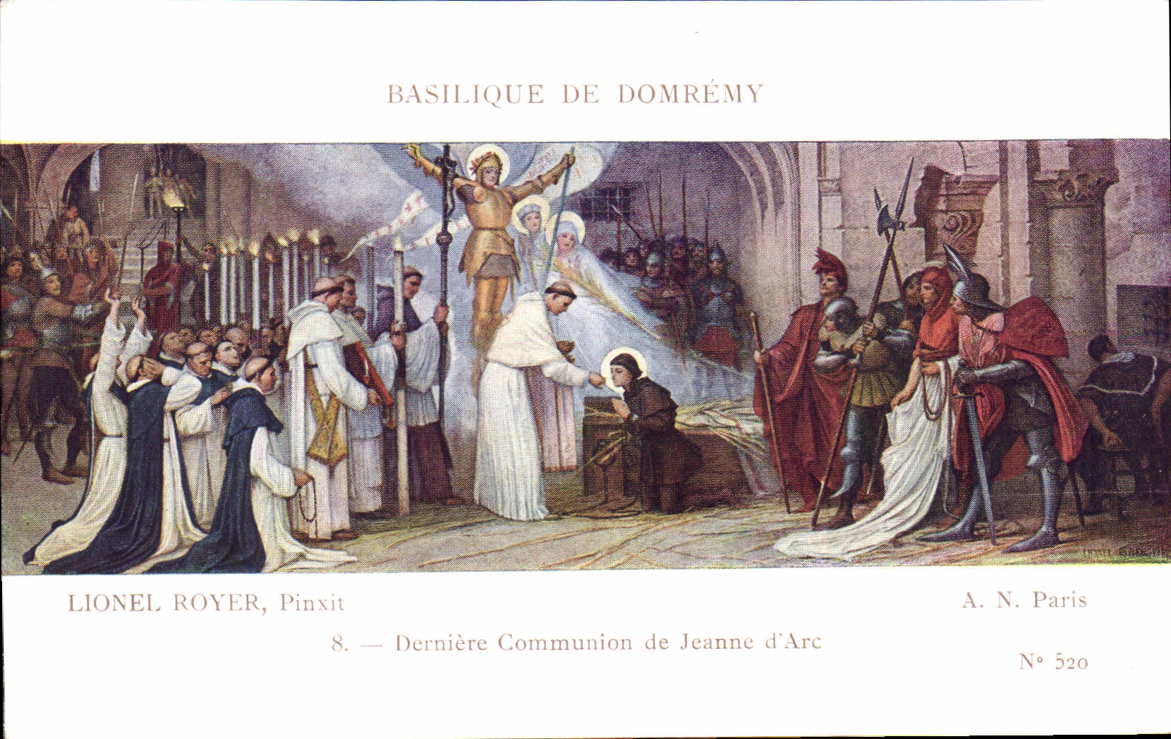 Basilique de Domrémy — Dernière Communion de Jeanne d'Arc — Lionel Royer, Pinxit, A.N. Paris, N° 520