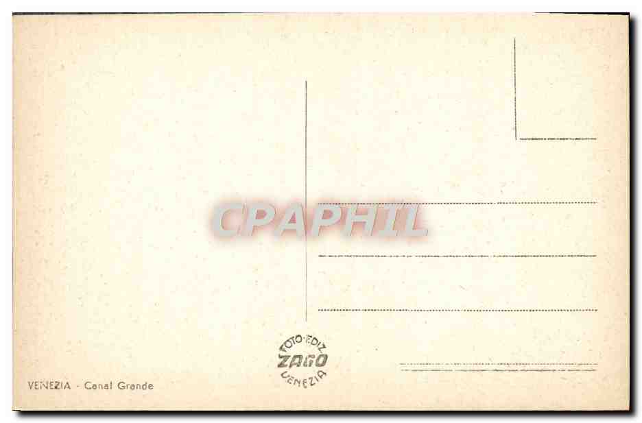 CPA Venezia Canal Grande — Rückseite