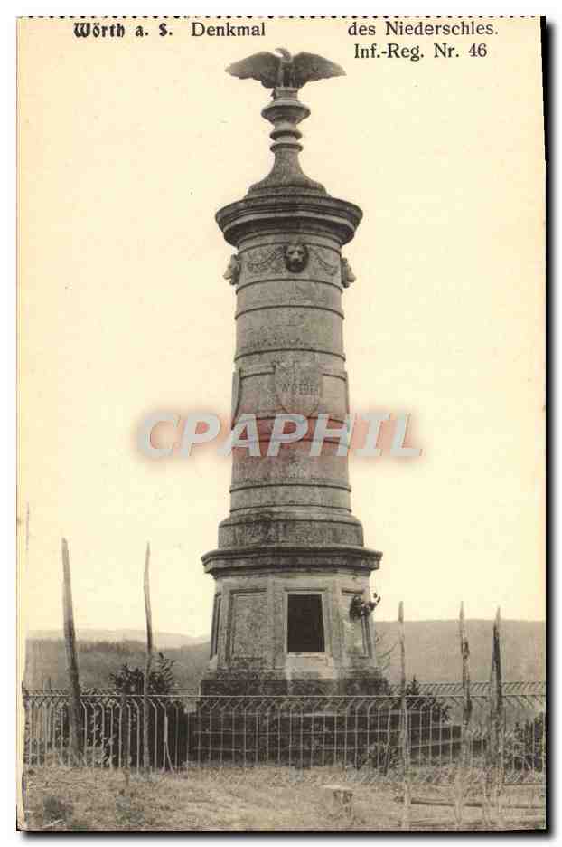 CPA Worth A S Denkmal Des Niederschles Inf Reg 46 Aigle