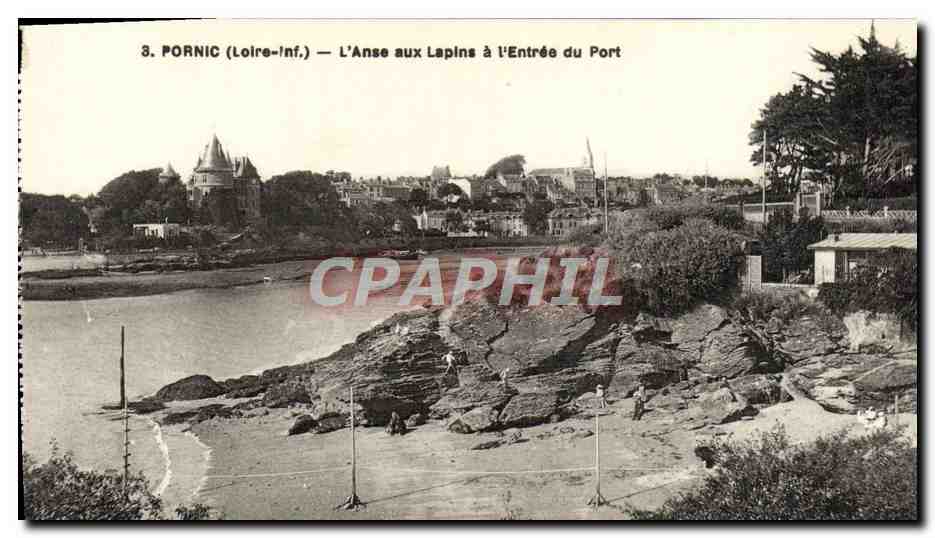 CPA Pornic L'Anse Aux Lapins A l'entree Du Port