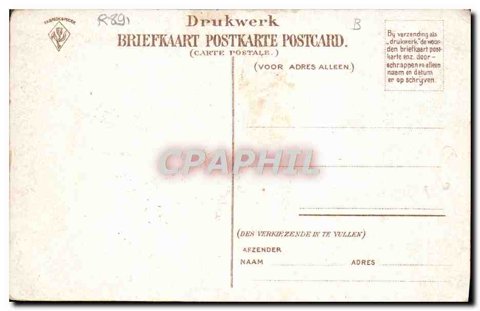 CPA Groeten Uit Friesland Caleche Cheval — Back