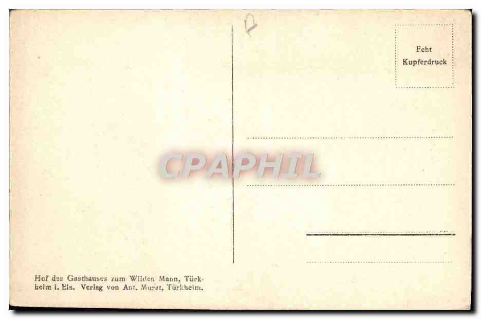 Cour du Gasthaus zum Wilden Mann — Türkheim — Verlag von Ant. Murst — Rückseite