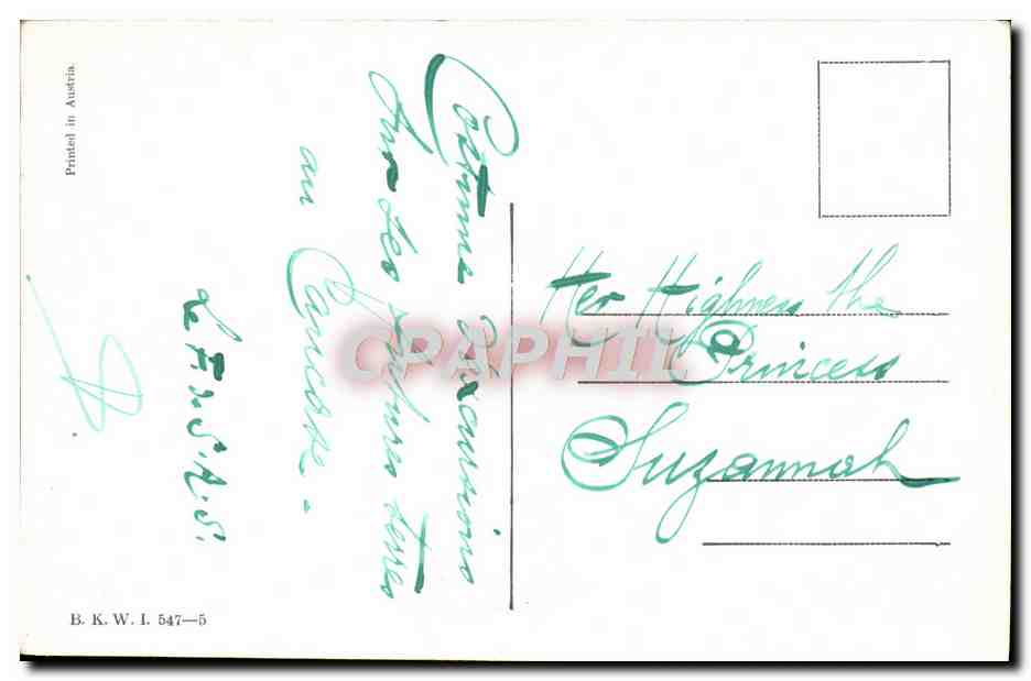 Frau im traditionellen Kleid — Verlag B. K. W. I. 547-5 — Rückseite