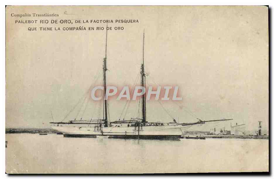 Pailebot Rio de Oro — navire de la Compagnie Trasatlántica — éditeur inconnu, n° de série 332/8