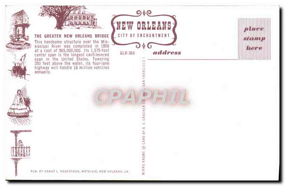 CPM New Orleans City Of Enchantment — Rückseite