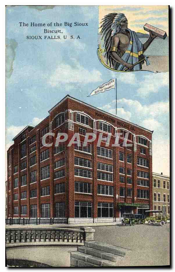 CPA The Home Of The Big Sioux Biscuit Sioux Falls U S A Manchester Biscuit Co
