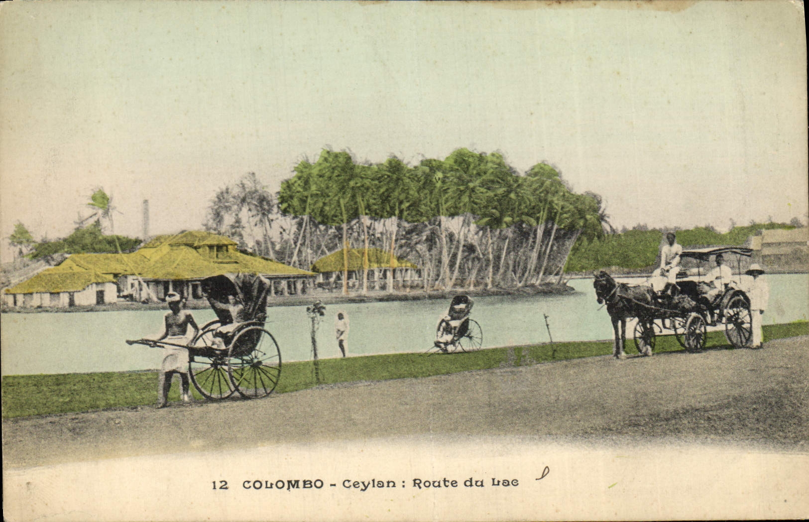 CPA Colombo Ceylon Route Du Lac