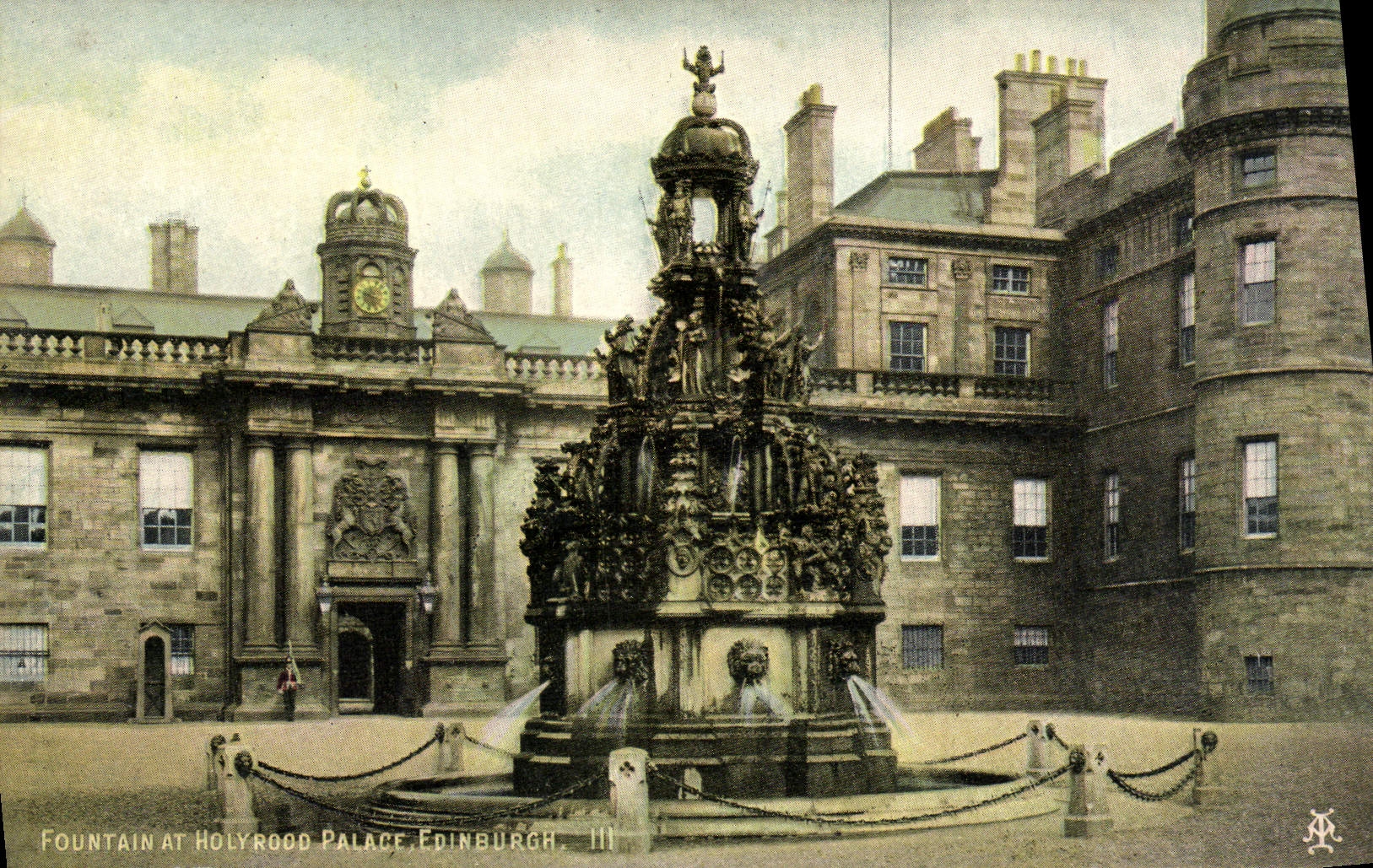 CPA Fountain At Holyrood Palace Edinburgh