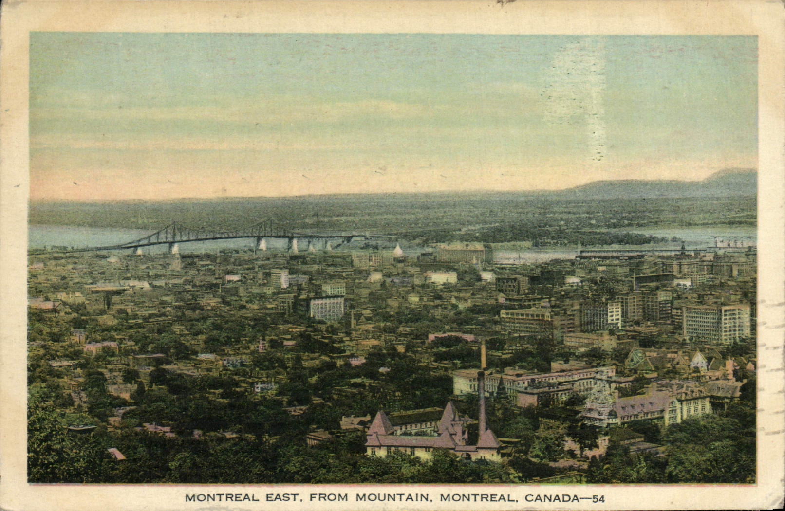 CPA Montreal East From Mountain Montreal Canada
