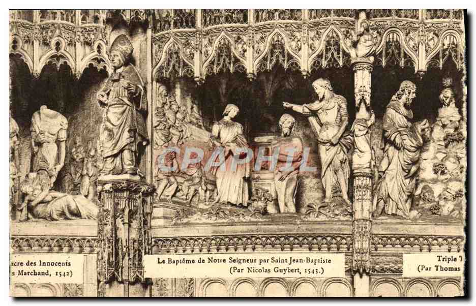 CPA Chartres Le Bapteme De Notre Seigneur Par Saint Jean Baptiste