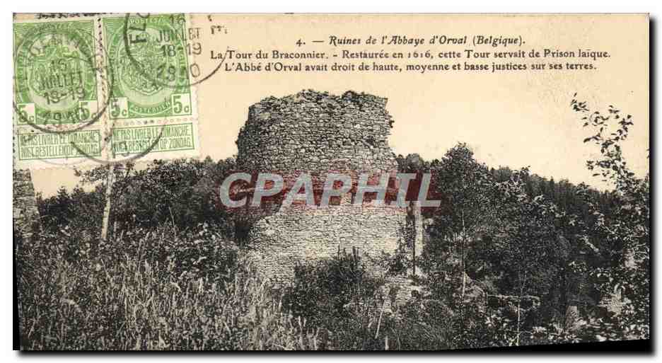 CPA Ruines de L'Abbaye d'Orval La Tour du Braconnier 