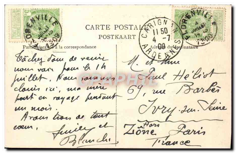 CPA Ruiner D'Orval Nef Centrale De L'Eglise Notre Dame — Rückseite