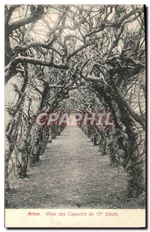 CPA Arlon Allee des Capucins du 17eme