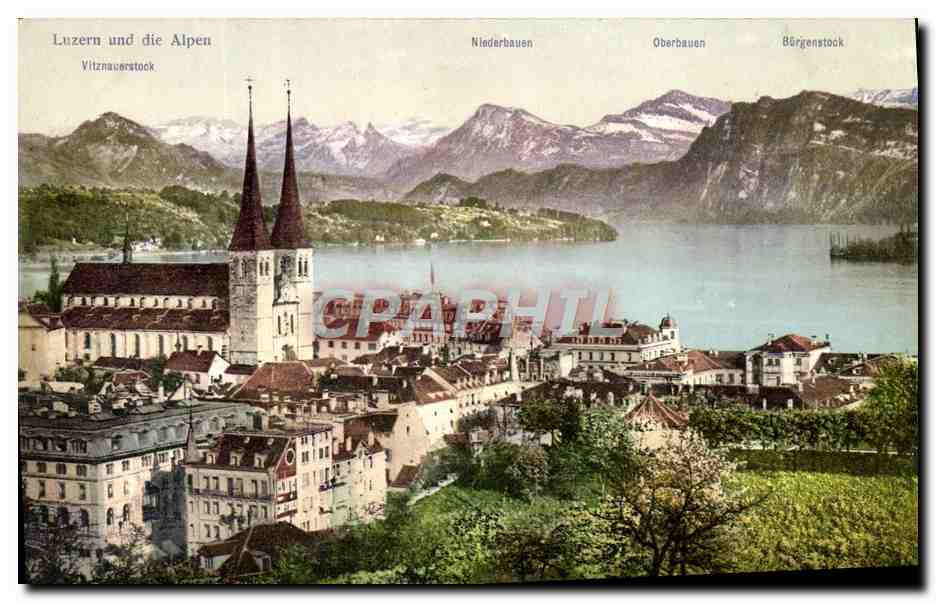 CPA Luzern und die Alpen 