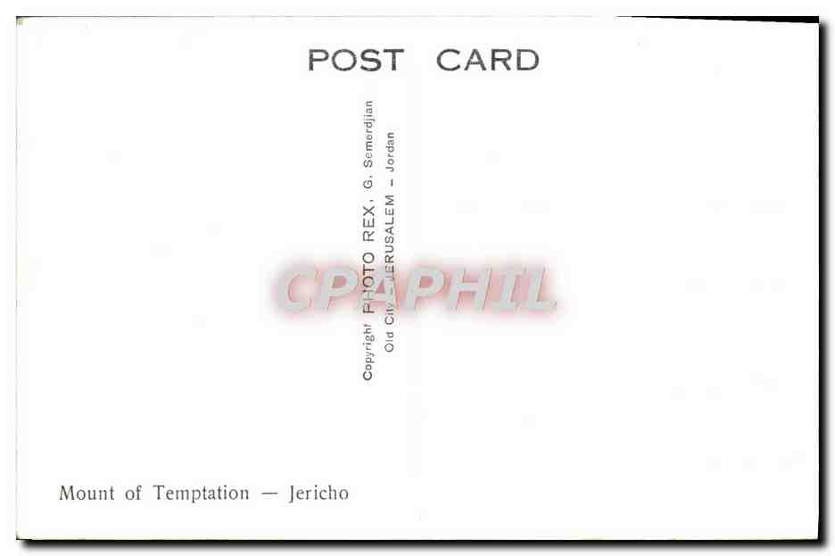 CPM Mount Of Temptation Jericho — Rückseite
