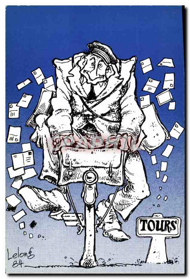 CPM Humour Jean Marc Lelong Tours Velo Cycle