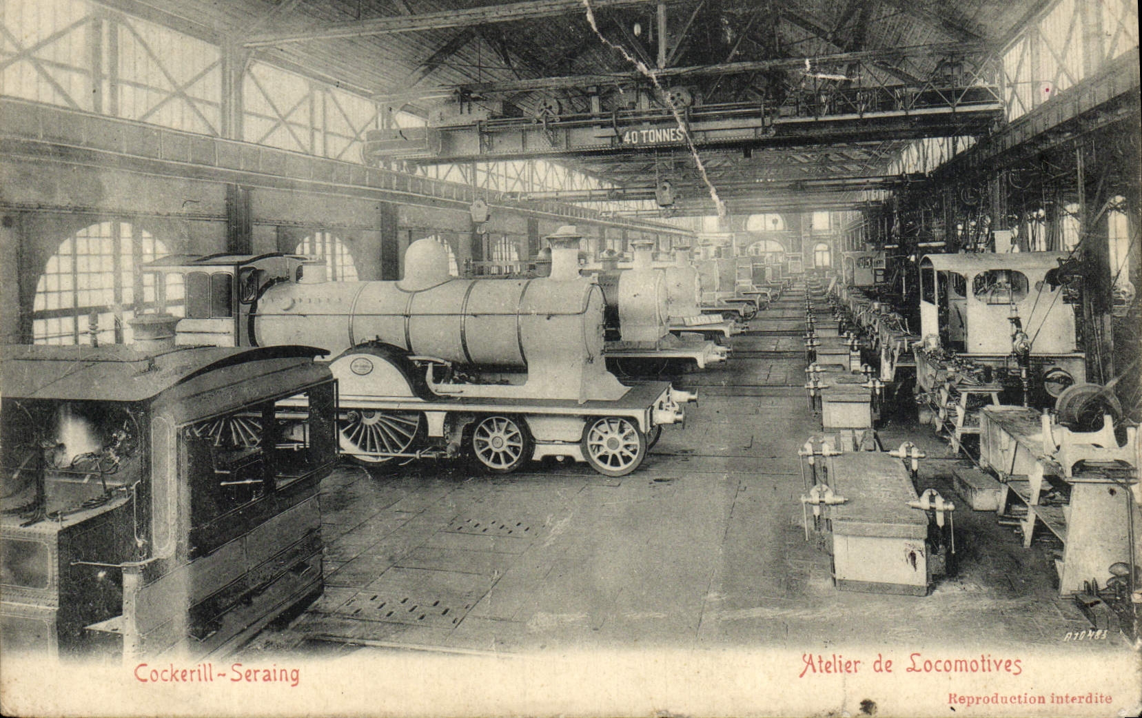 CPA Cockerill Seraing Atelier De Locomotives Train