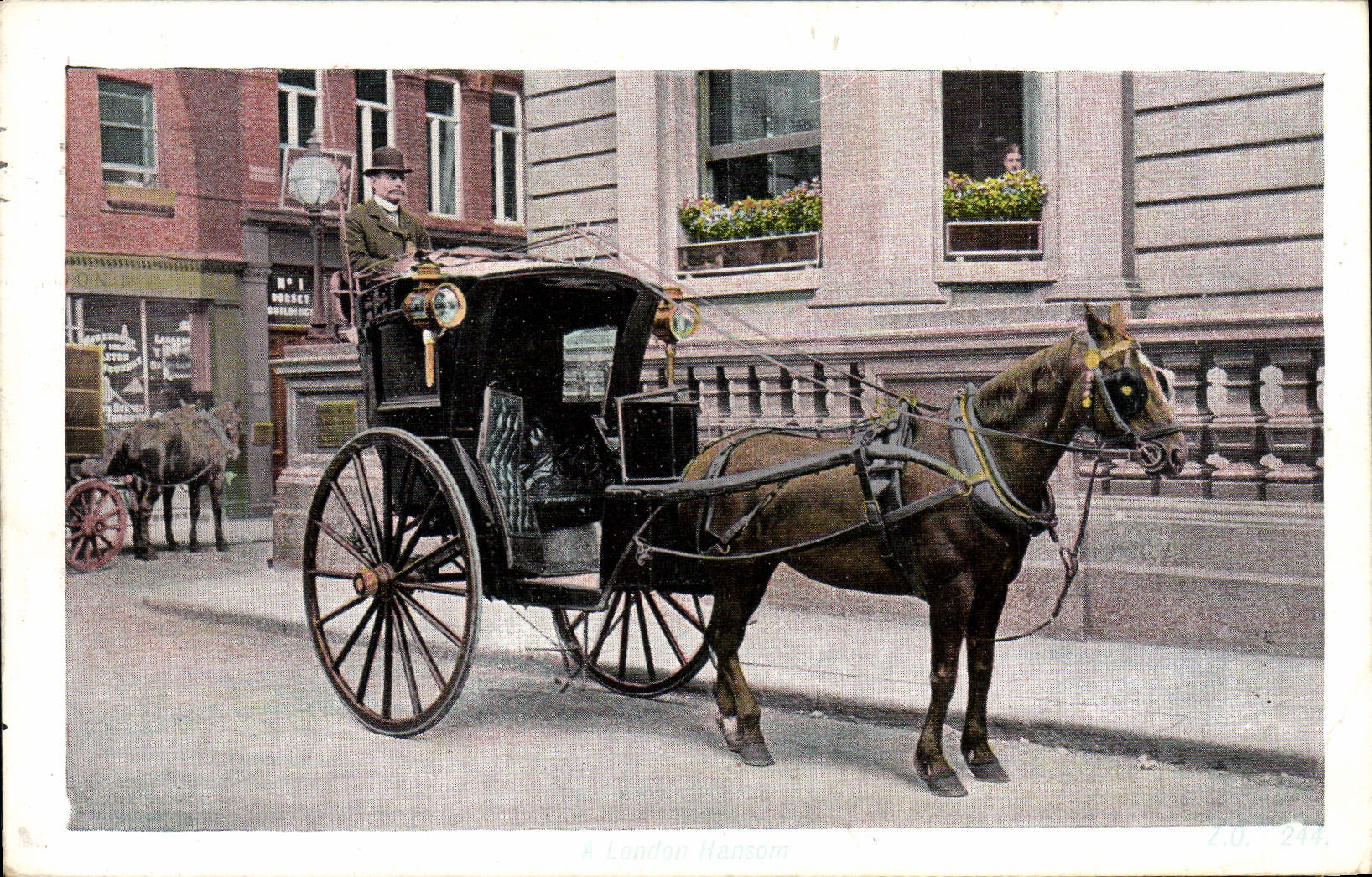 CPA A london Hansom Cheval Attelage 