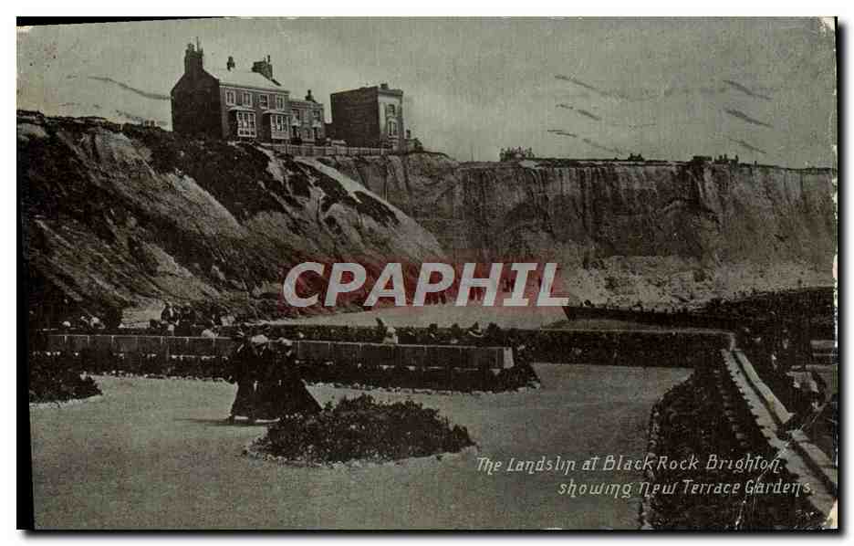 CPA The Landslin At Black Rock Brighton Showing New Terrace Gardens