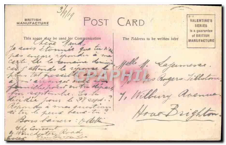 CPA Golf Links And Beach Frinton On Sea — Rückseite