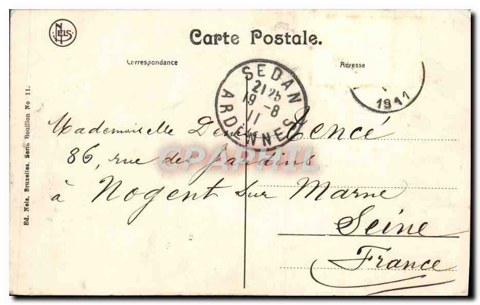 CPA Bouilion La Semois Et Le Chateau Lavandiere — Rückseite