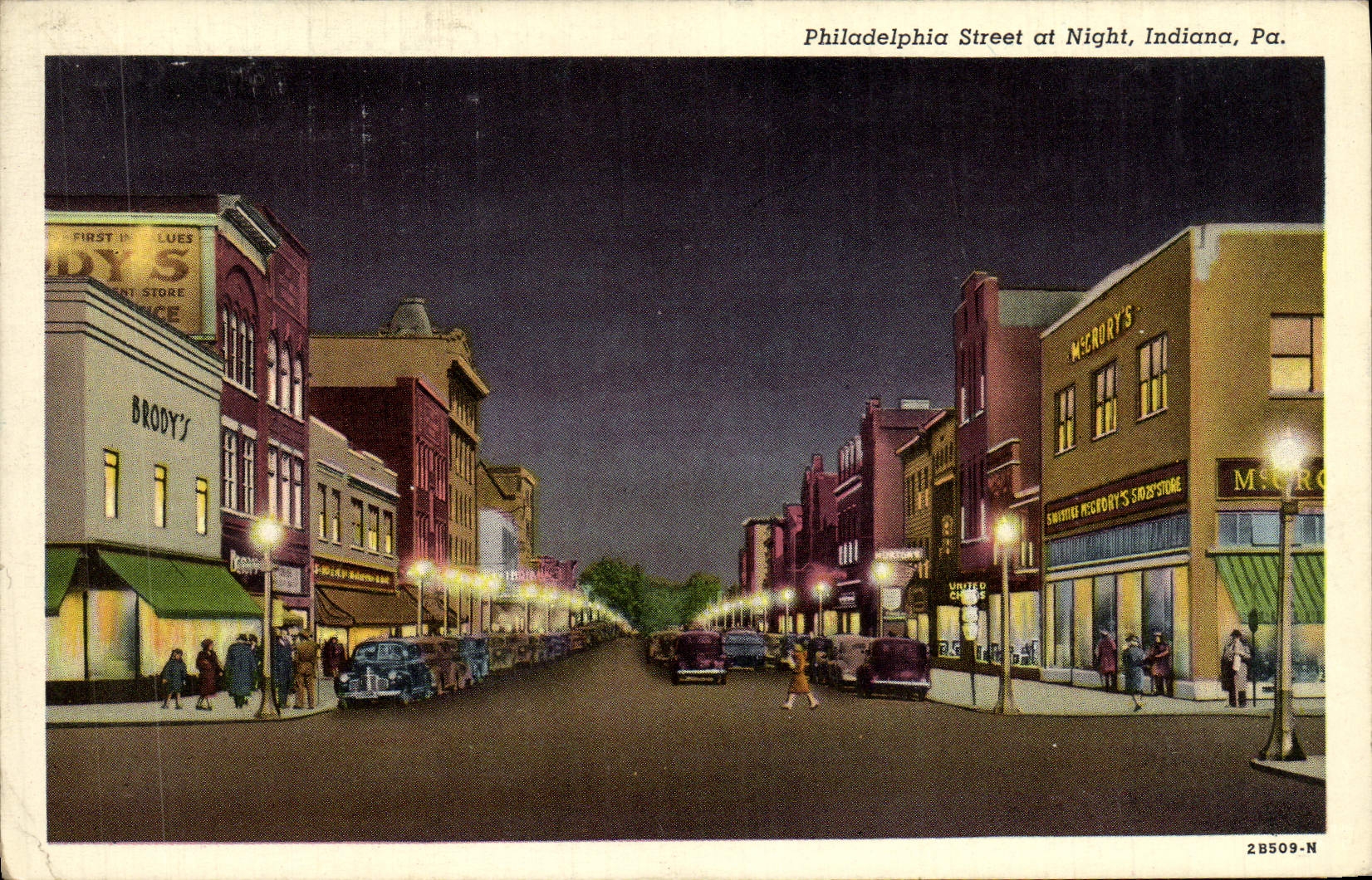CPA Philadelphia Street At Night Indiana Pa