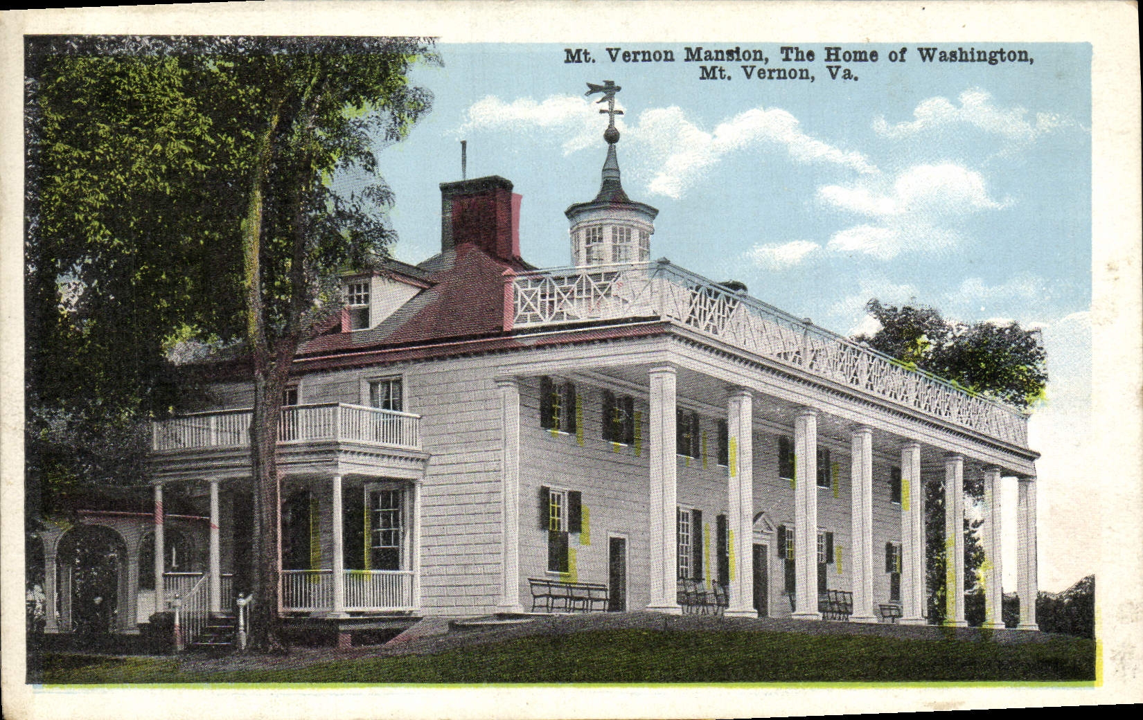 CPA Mt Vernon Mansion The Home Of Washington Mt Vernon Va