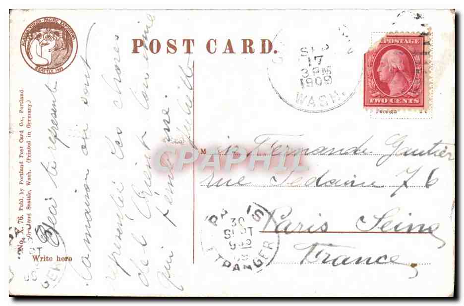 CPA A Portion Of The Oriental Foreign Exhibition Building Alaska Yukon Pacific Exposition Seattle Wn 1909 — Back