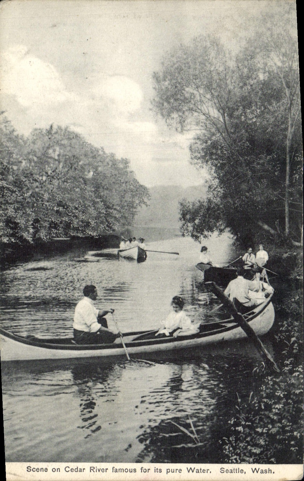 CPA Scene On Cedar River Famous For Its Pure Water Seattle Wash