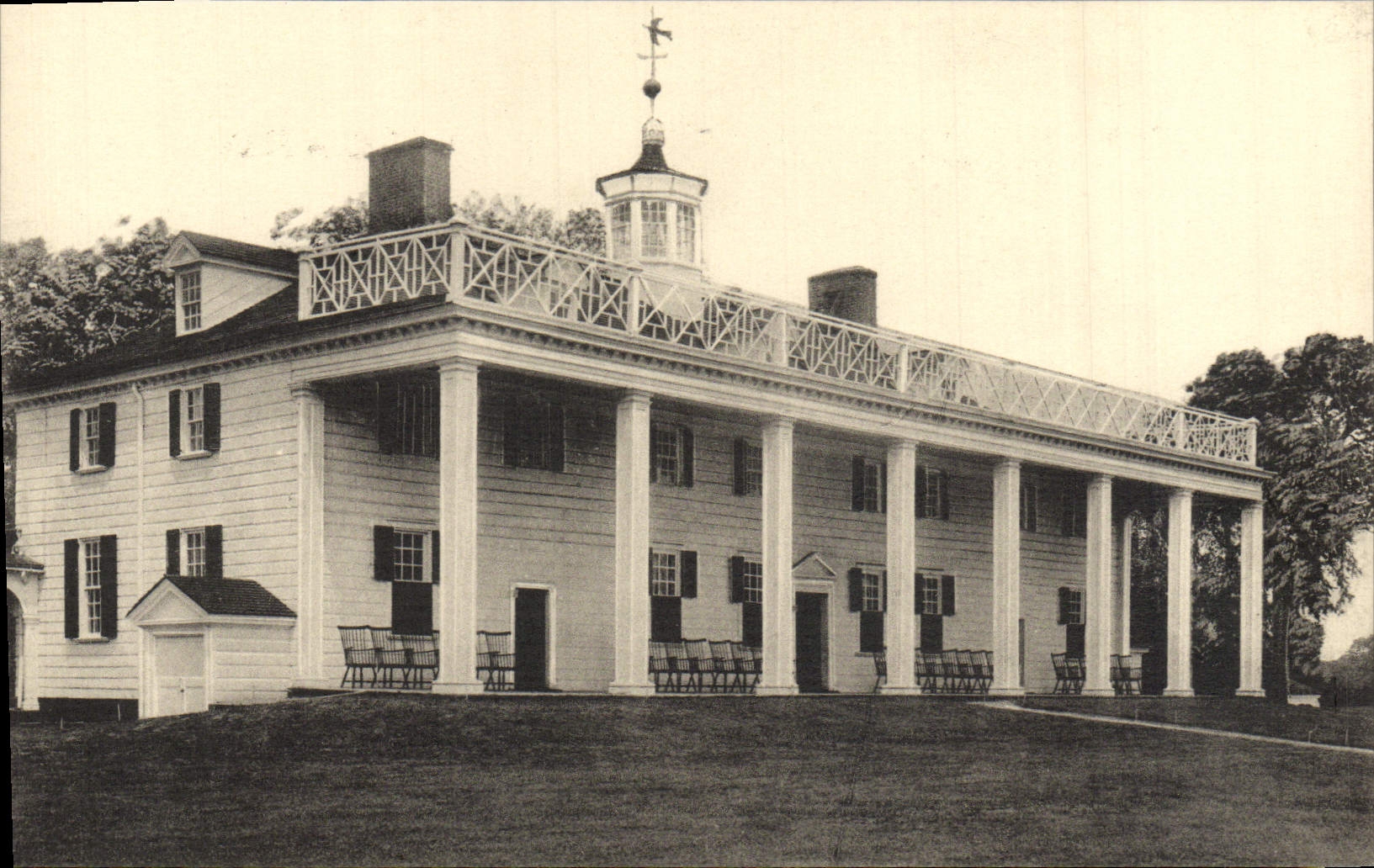 CPA The Mansion At Mount Vernon Virginia Home Of George Washington