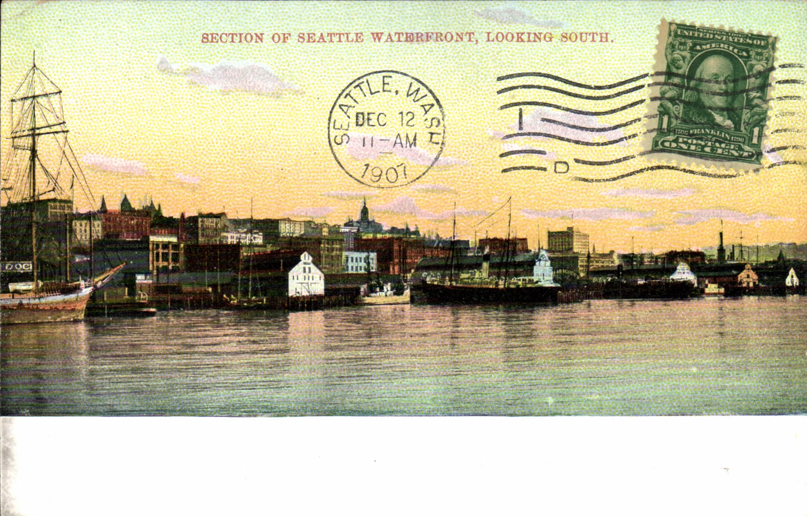 CPA Section Of Seattle Wasterfront Looking South