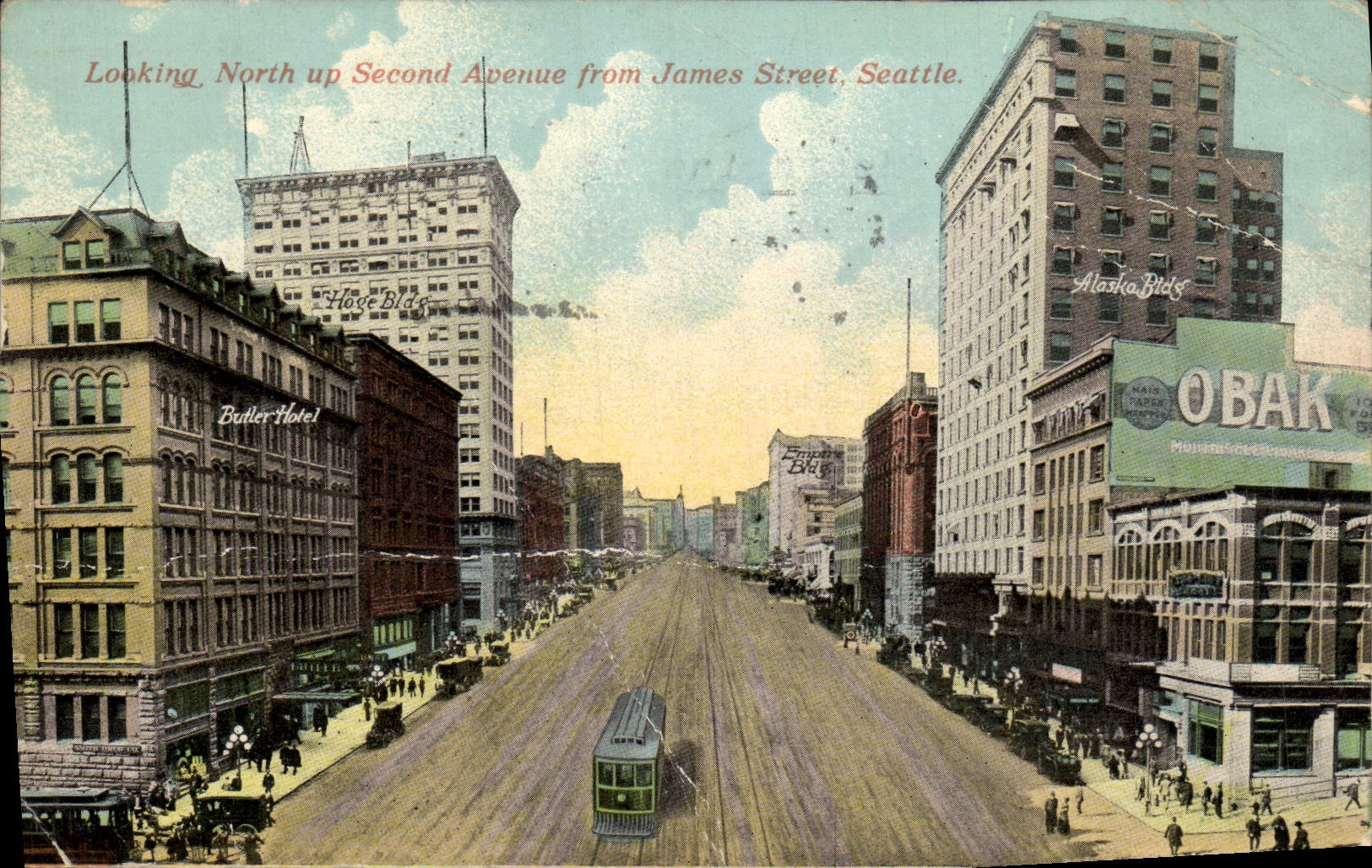 CPA Looking North Up Second Avenue From James Street Seattle