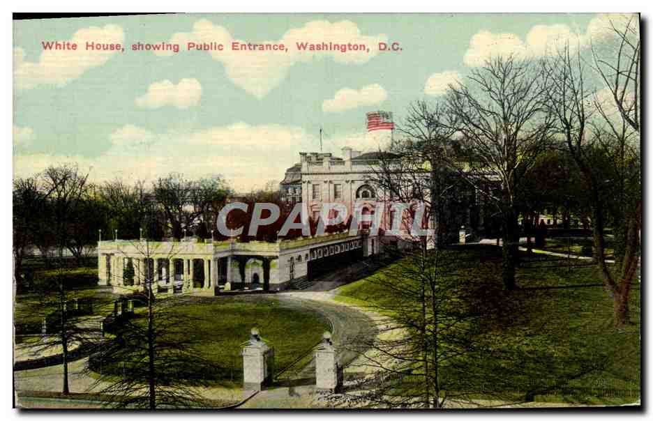 CPA White House Showing Public Entrance Washington D C