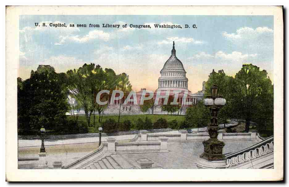 CPA U S Capitol As Seen From Libray Of Congress Washington D C