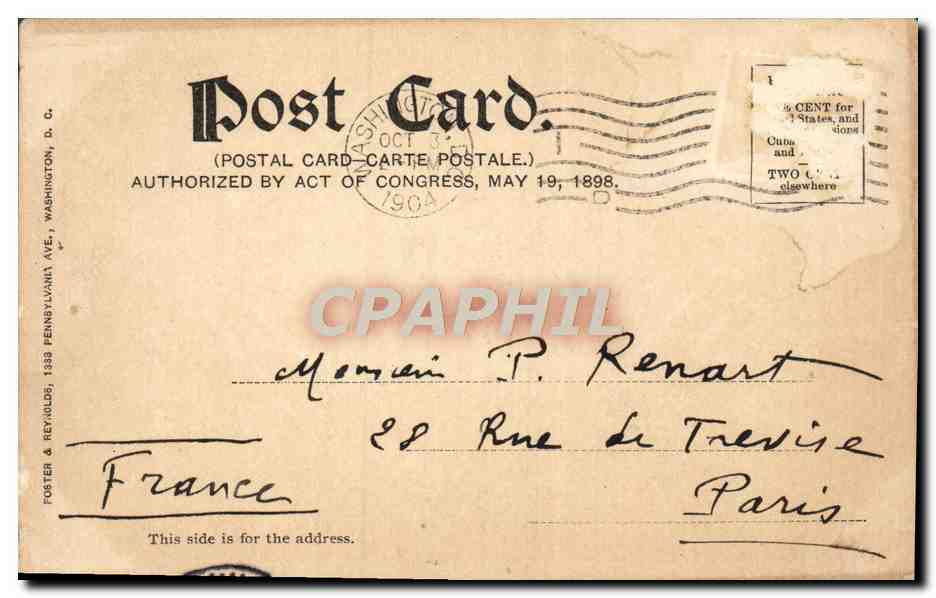 CPA Soldiers Home Washington D C Militaria — Rückseite