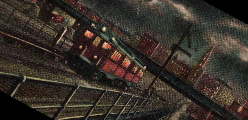 CPA Elevated RR from 32nd St West Philadelphia Metro Train 
