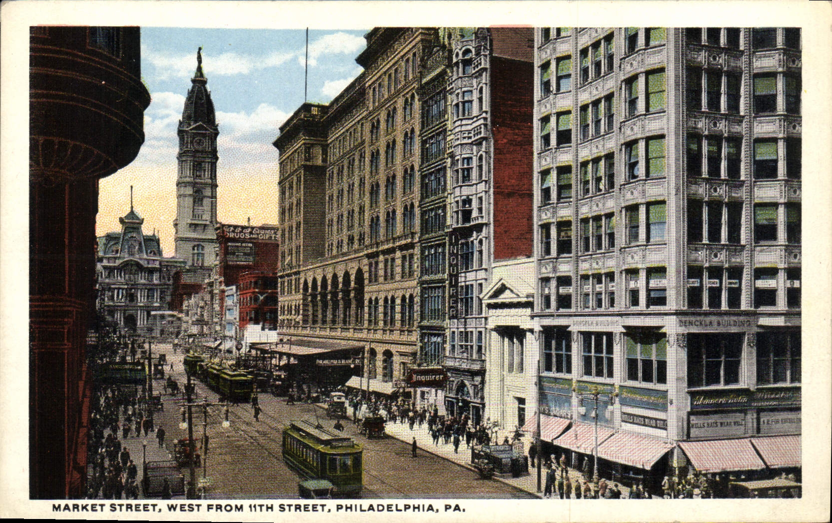 CPA Market Street West From Street Philadelphia Pa Tramway