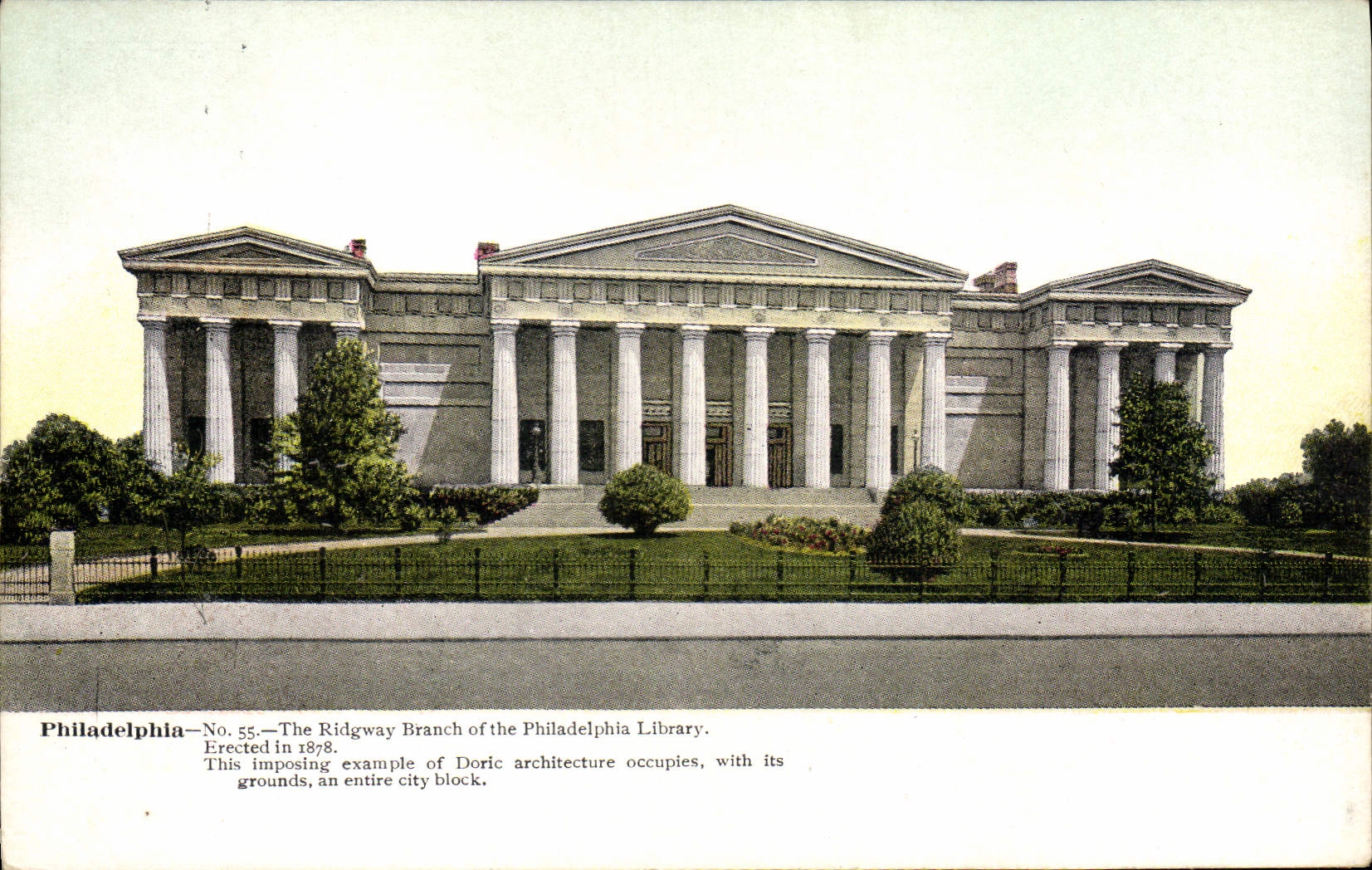 CPA Philadelphia The Ridgway Branch Of The Philadelphia Library Bibliotheque