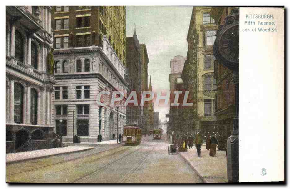 CPA Pittsburg Fifth Avenue cor of Wood St Tramway
