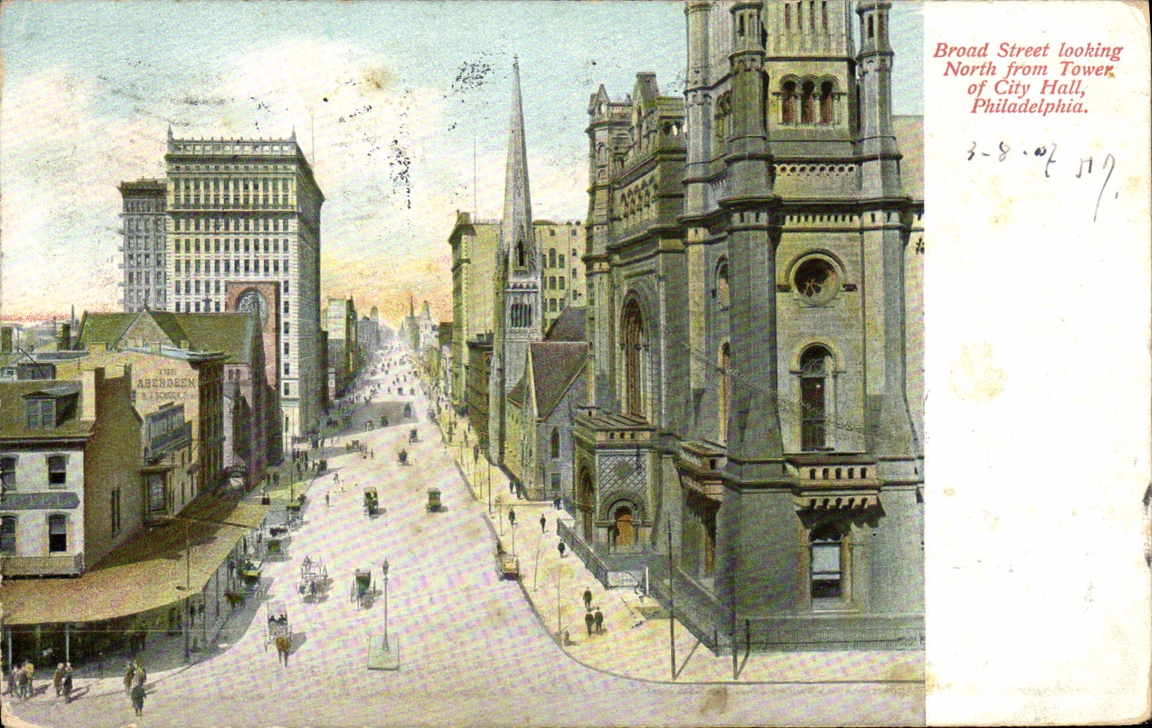 CPA Broad Street Looking North From Tower Of City Hall Philadelphia