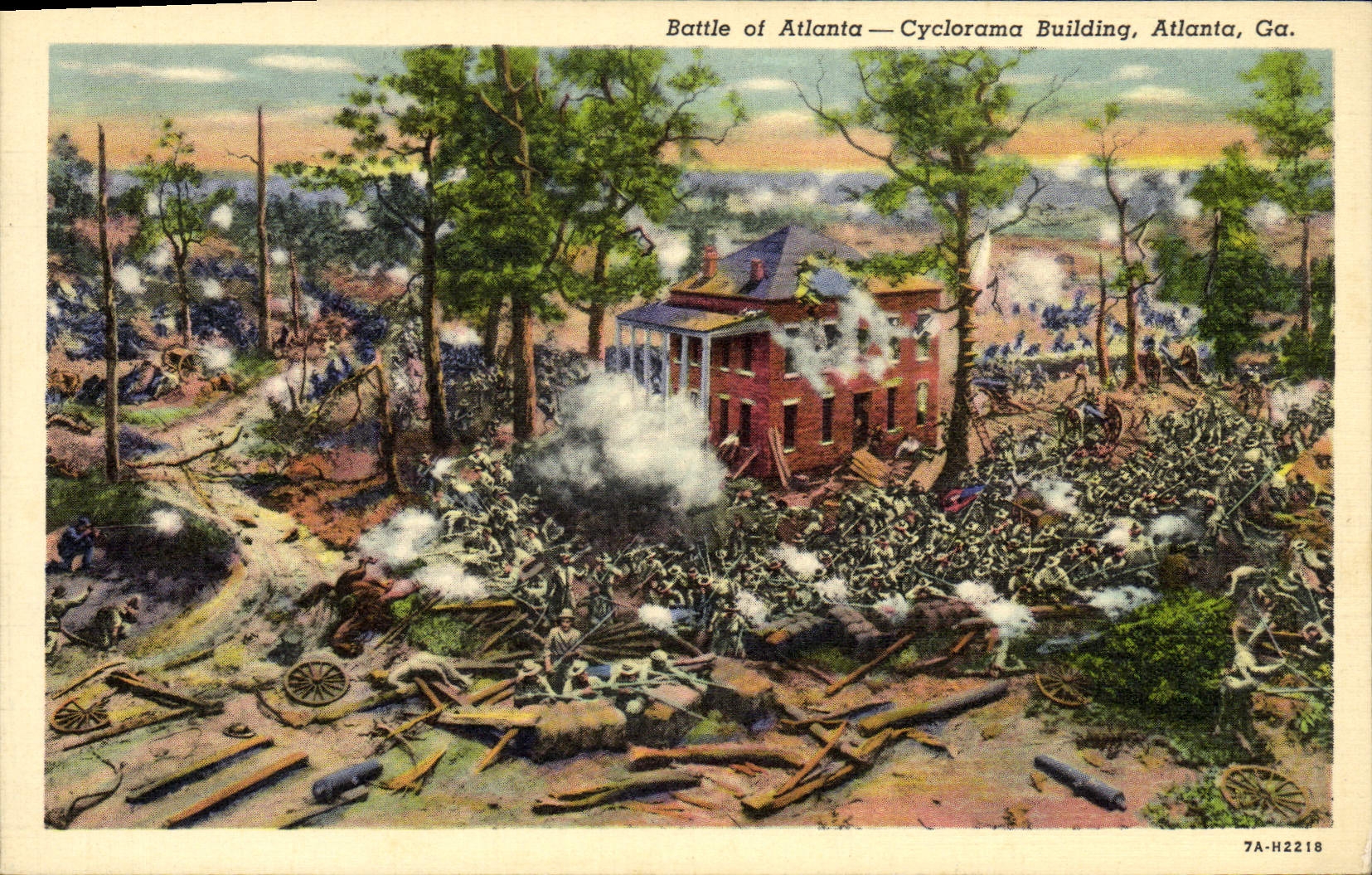 CPA Battle Of Atlanta Cyclorama Building Atlanta Ga Militaria