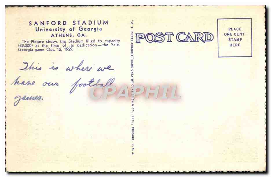 CPA Sanford Stadium University Of Georgia Athens Ga Stade American Football — Back