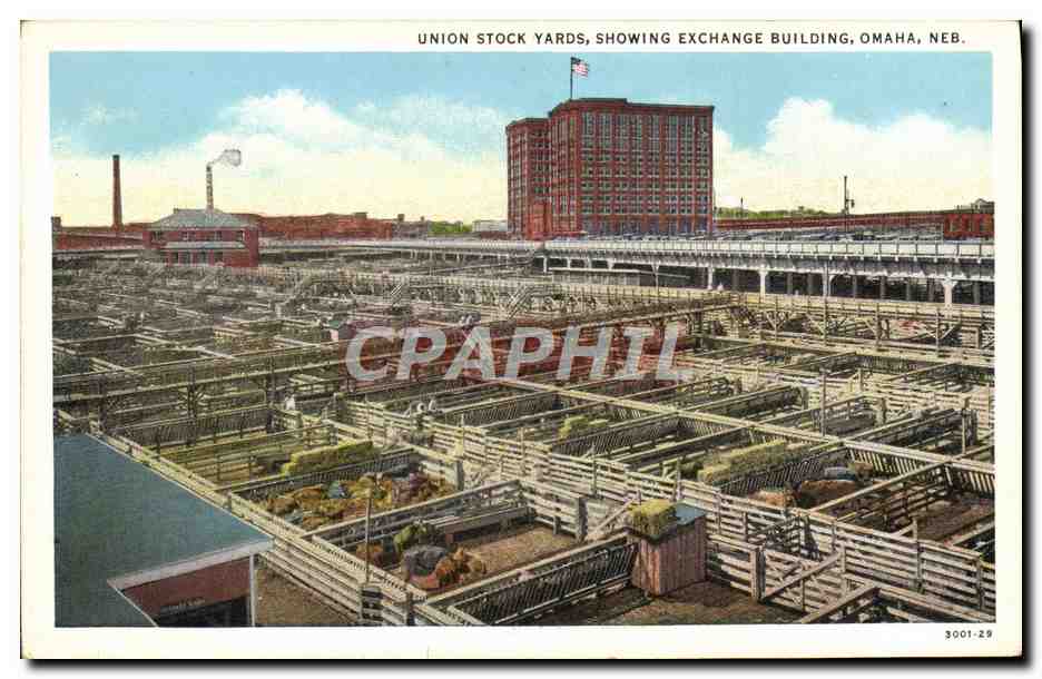 CPA Union Stock Yards Showing Exchange Building Omaha Neb