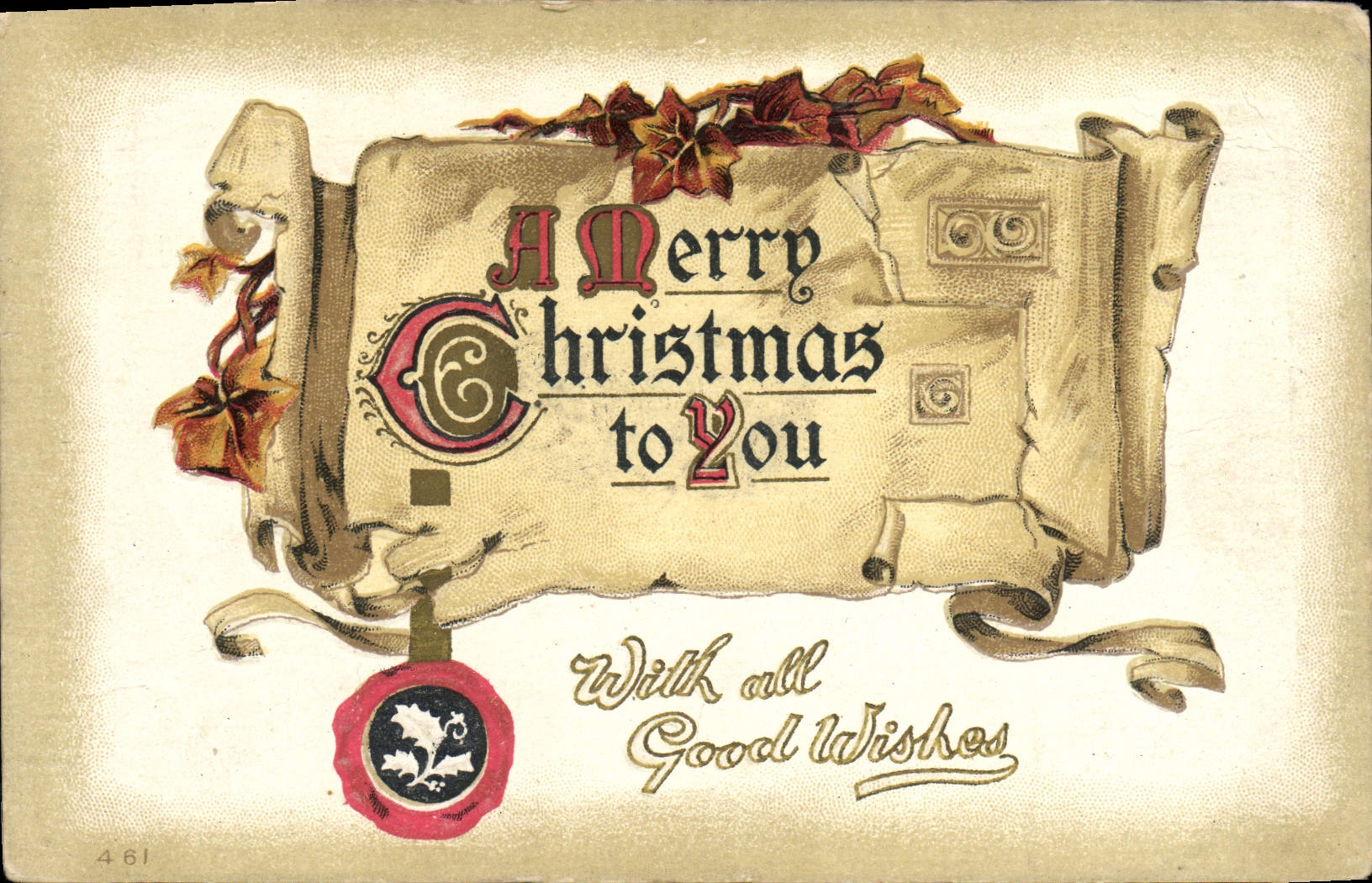CPA A Merry Christmas To You With All Good Wishes Noel