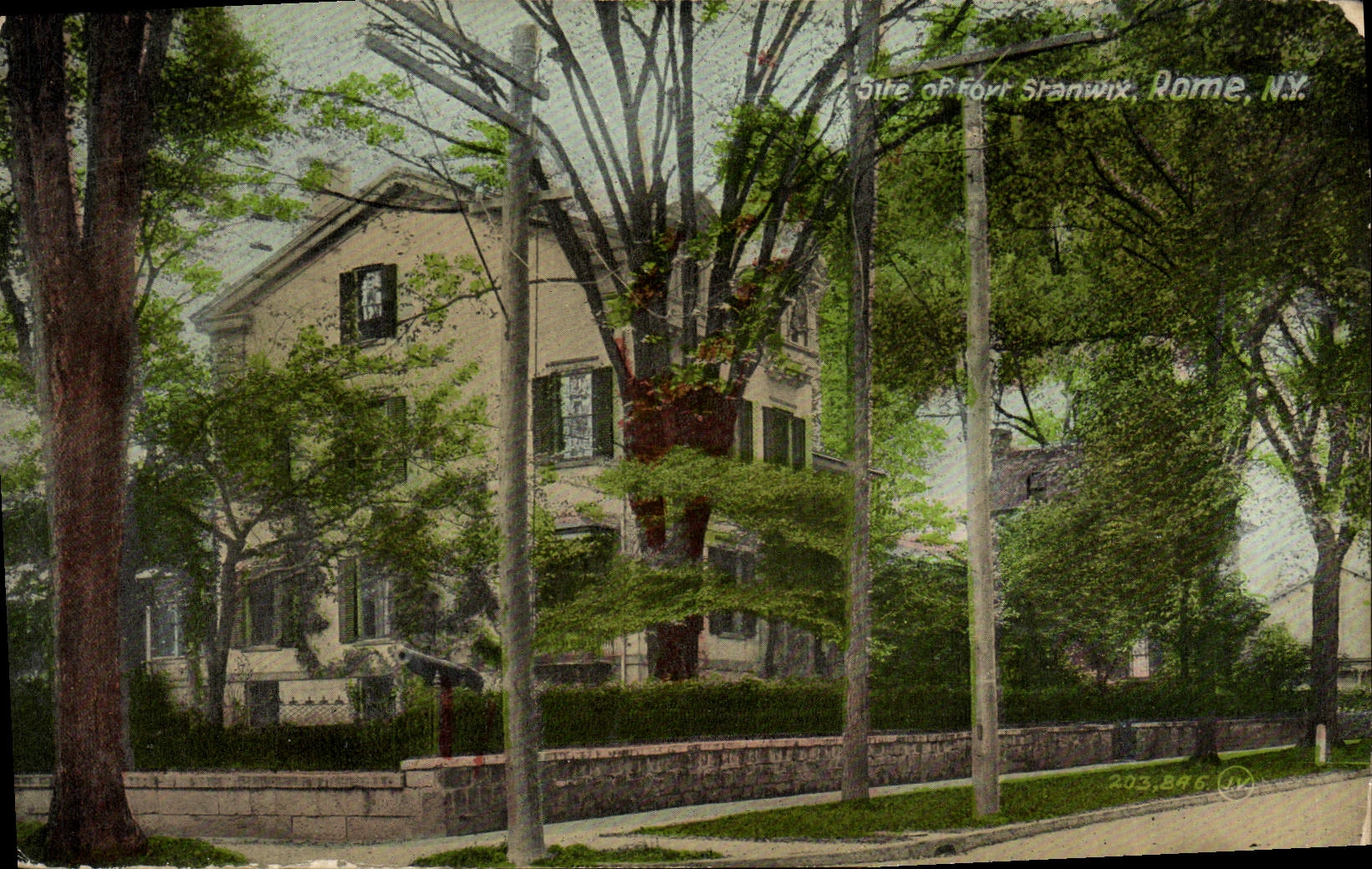 CPA Site Of Fort Sranwix Rome N Y