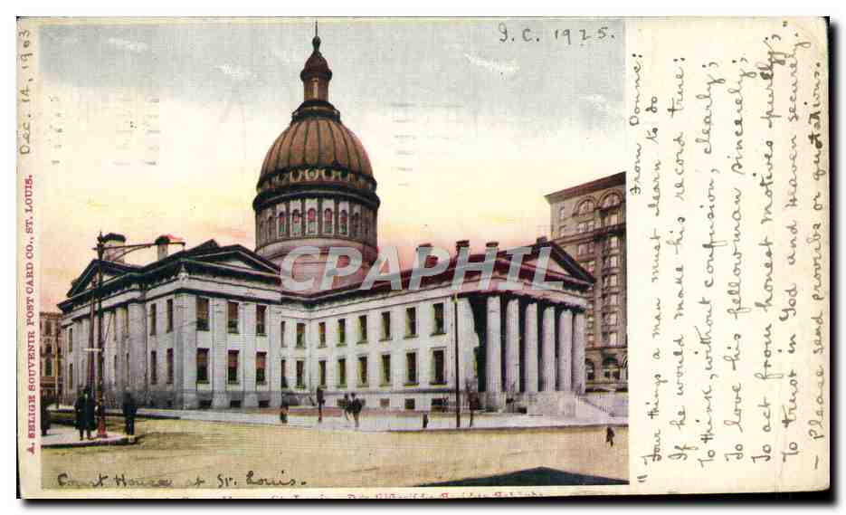 CPA Eglise Souvenir Post Card Co St Louis