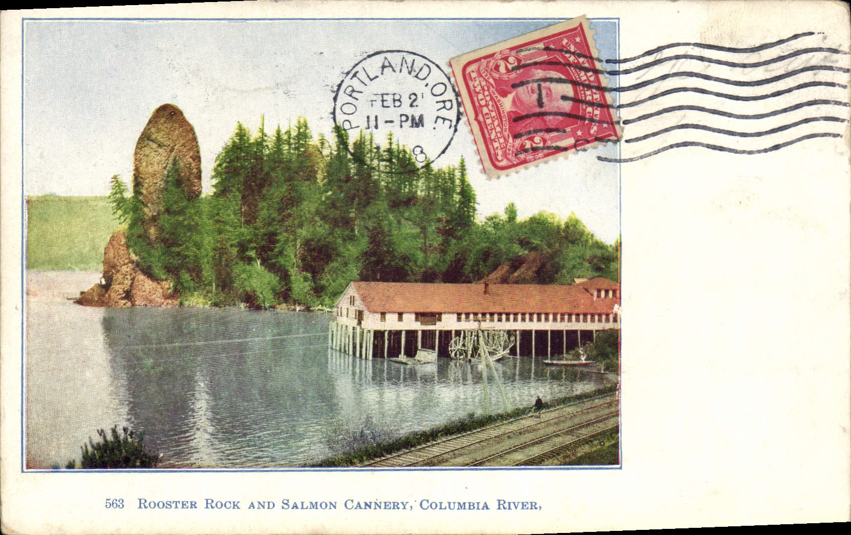 CPA Rooster Rock And Salmon Cannery Columbia Rivers