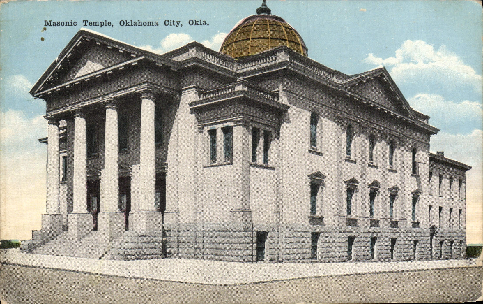 CPA Masonic Temple Oklahoma City Okla Franc maconnerie Franc Macon