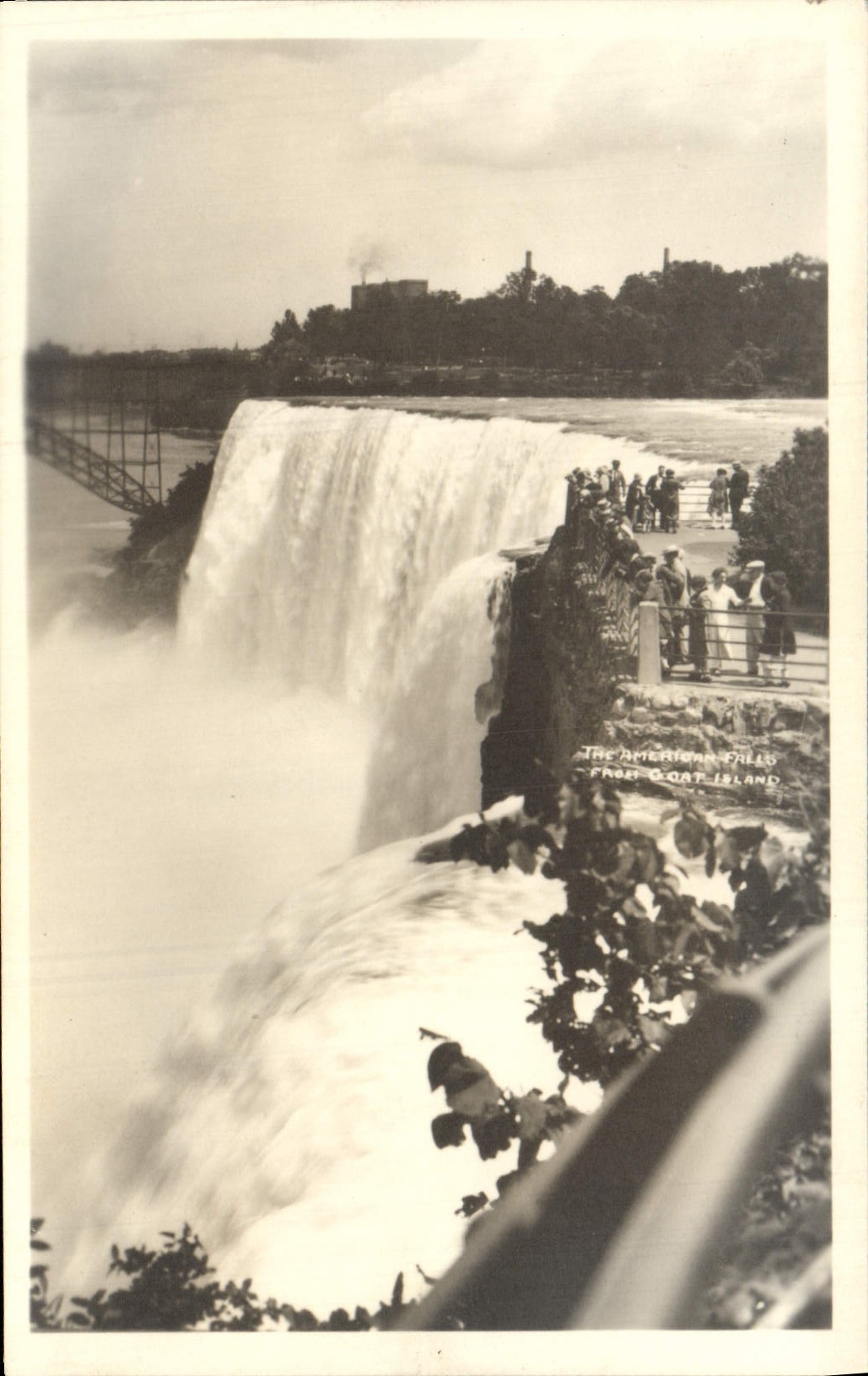 CPA American Falls from Goat Island