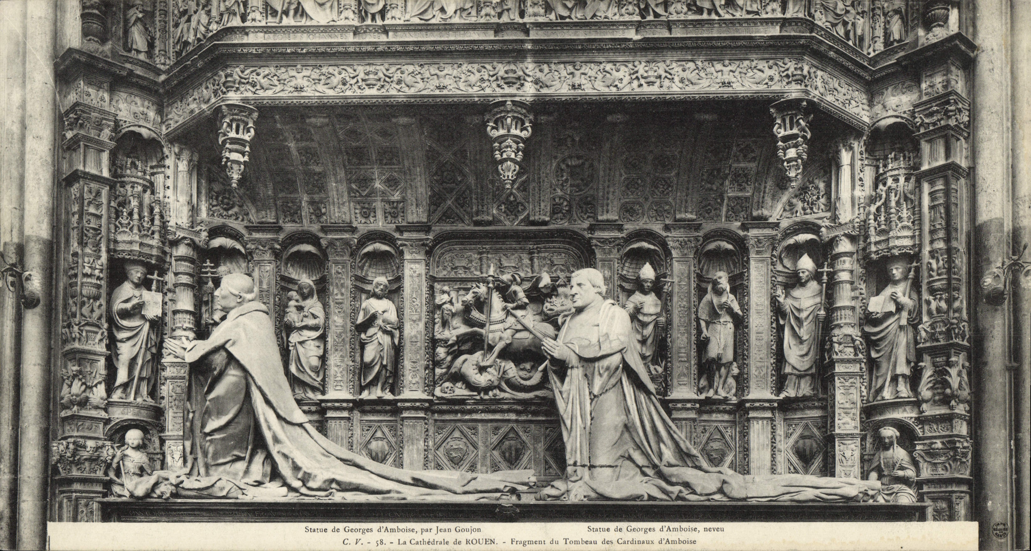 Statua di Georges d'Amboise, di Jean Gonjon — Fragmento del Sepolcro dei Cardinali d'Amboise — Cattedrale di Rouen